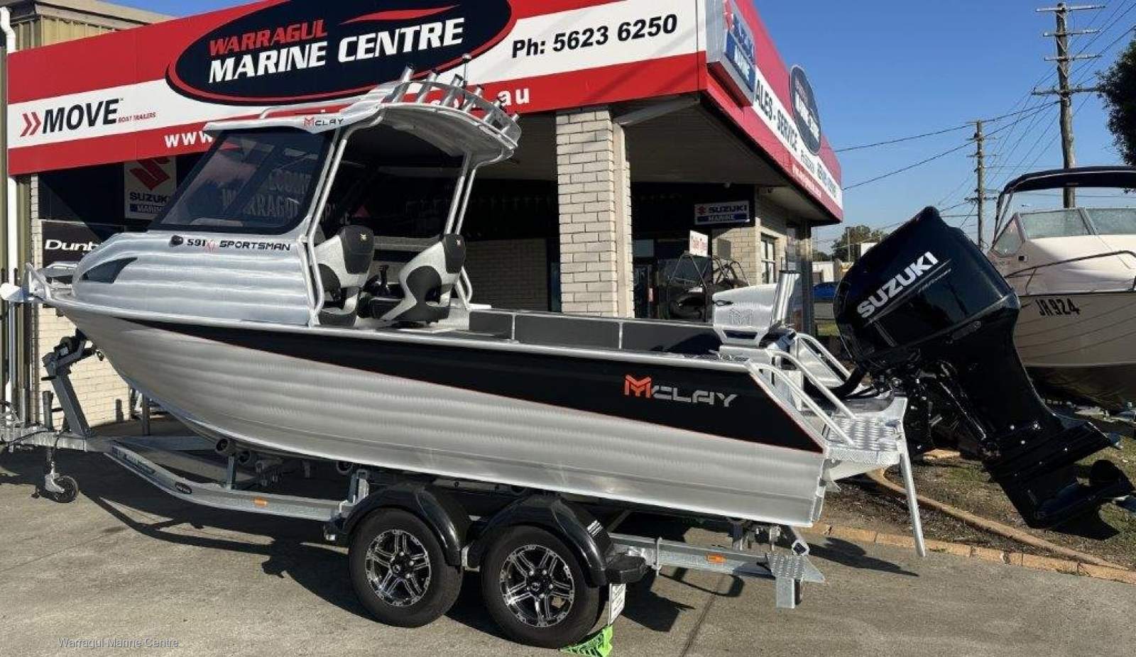 McLay 591XL Sportsman Hard Top, Suzuki 140hp 4-stroke, Mackay MLJ trailer