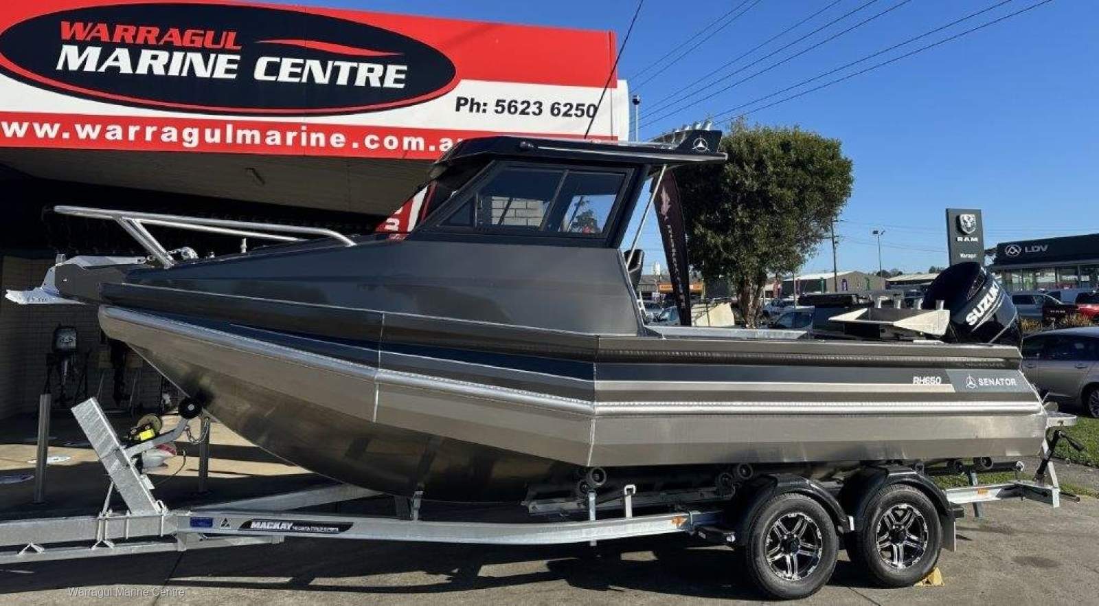 Senator RH650 Hard Top | Suzuki 225hp 4-stroke | Mackay MLJ trailer