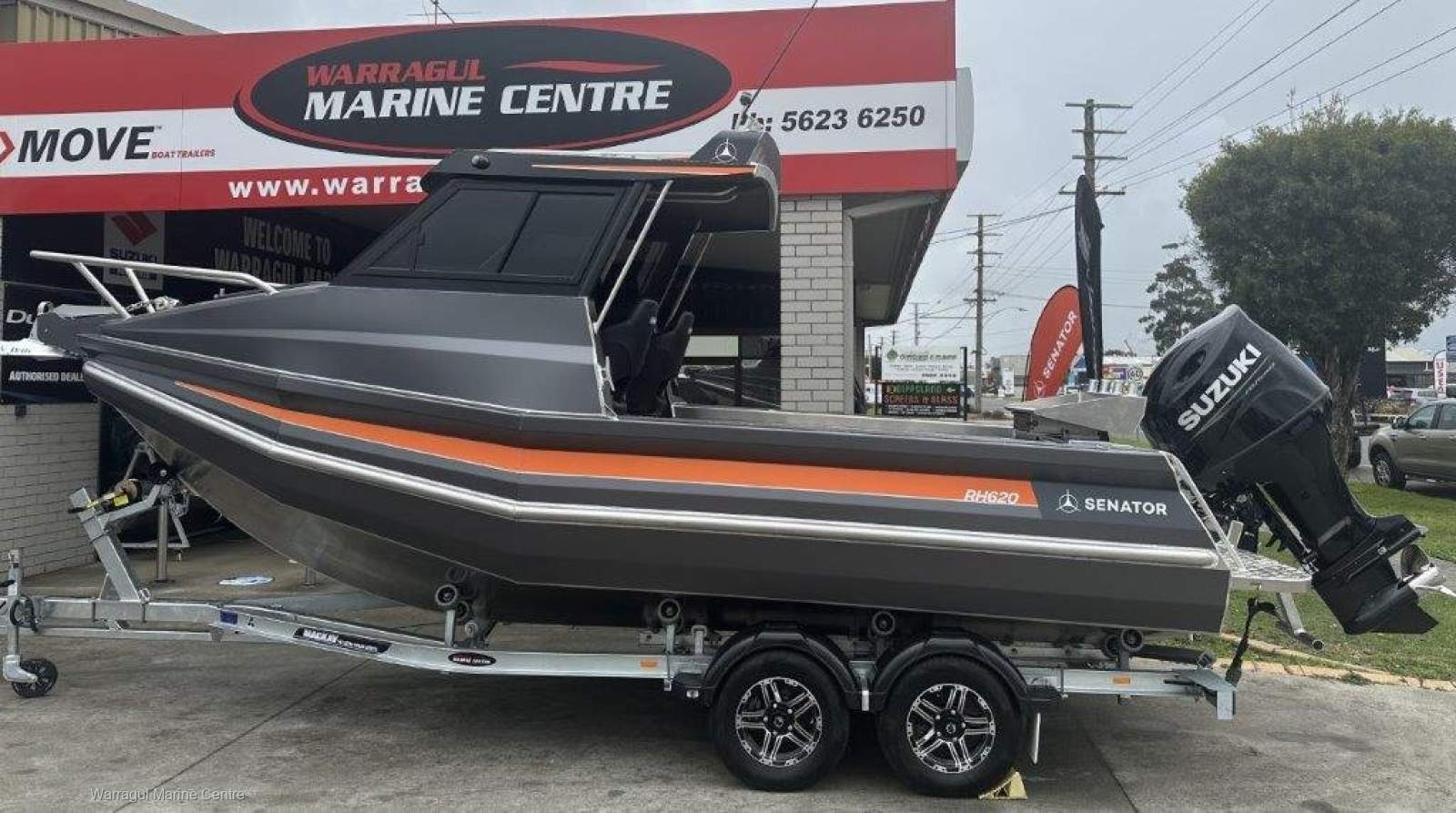 Senator RH620 Hard Top | Suzuki 150hp 4-stroke | Mackay MLJ trailer